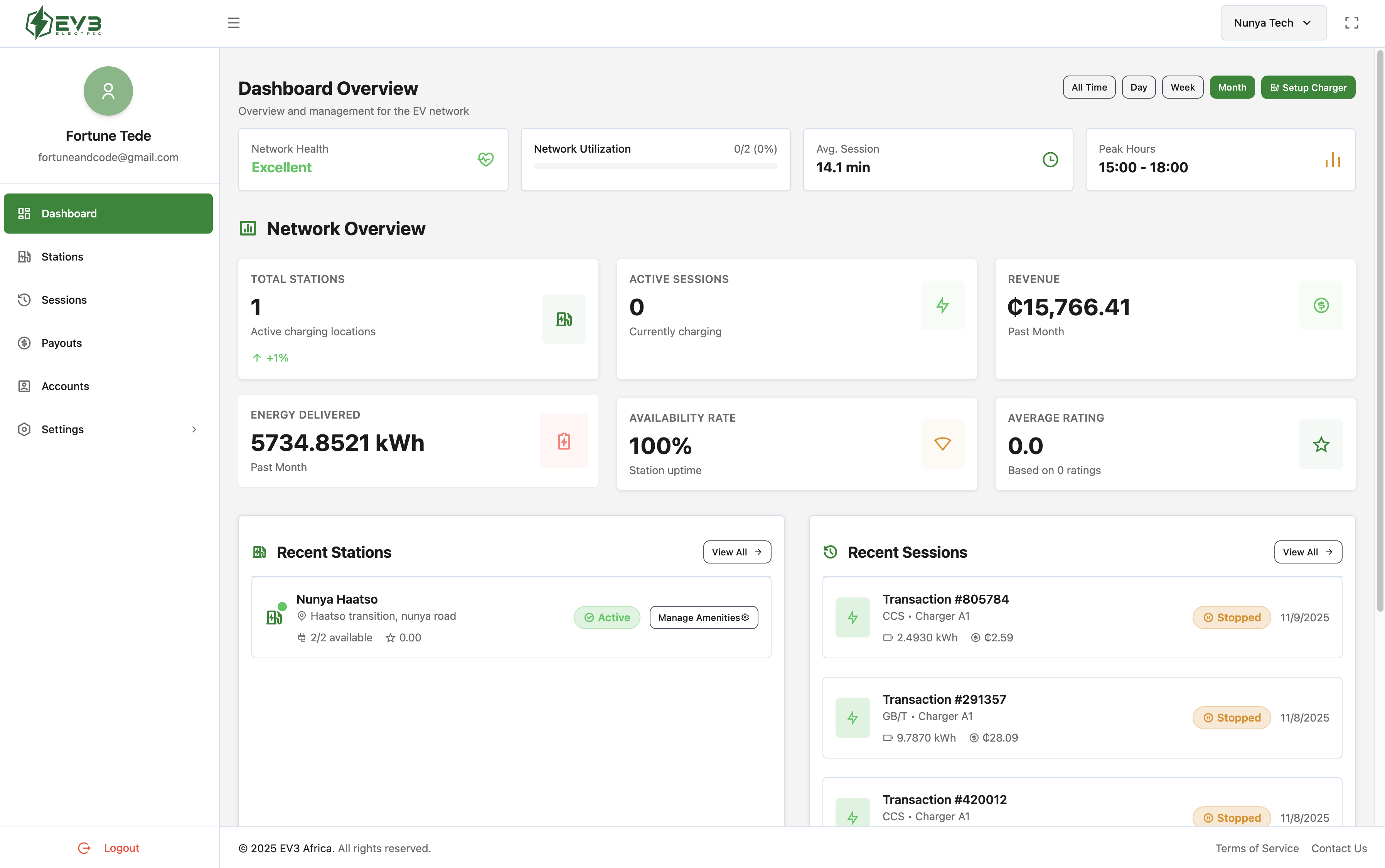 Merchant Dashboard